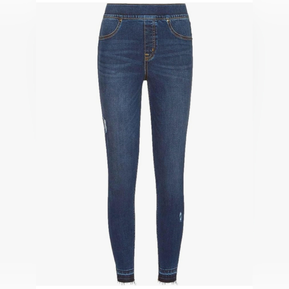 Spanx Women's Distressed Denim Legging ~Medium Wash ~SMALL **NEW - Picture 2 of 13